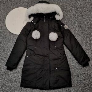 Moose Knuckles Black 'Chelia' Polyamide Blend Parka